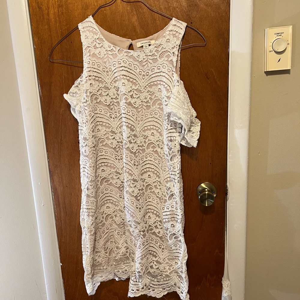Francesca’s Lace Shoulder Dress